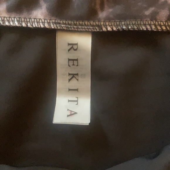 Rekita Tie Dye Swim Skirt Black White Gray Sz Small - Picture 3 of 5